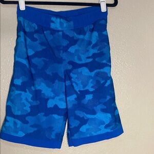 Columbia Blue Camouflage Blue Athletic Shorts 14-16 Large